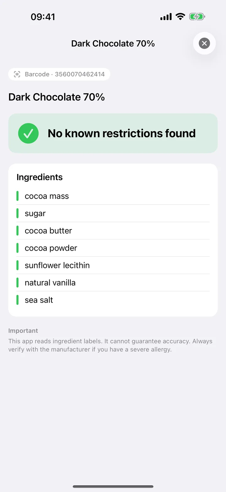 No known restrictions found
